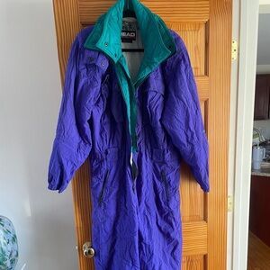 Vintage Head Ski Suit Purple and Teal onesie